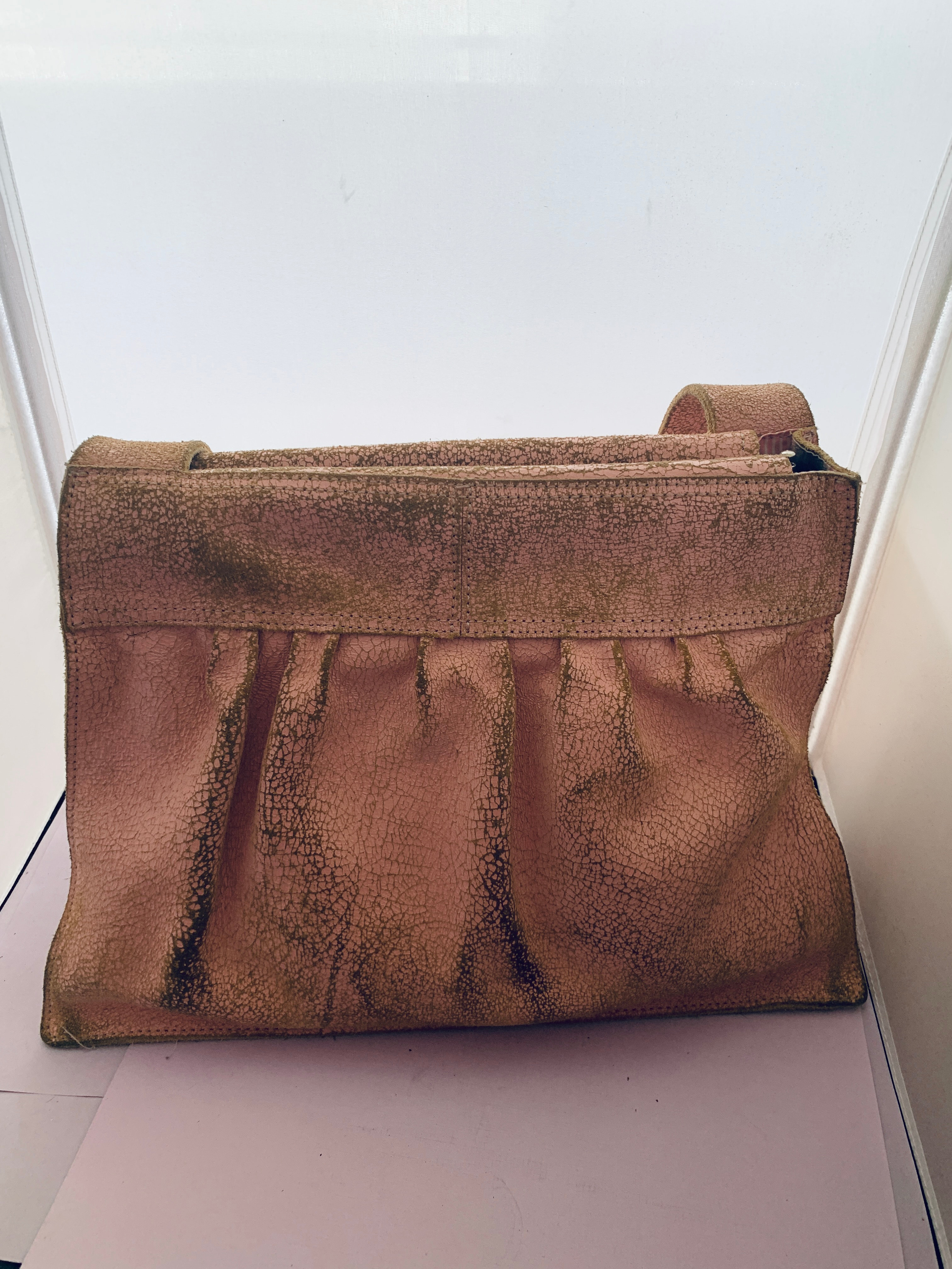 Hereu Calella Distressed Leather Tote Bag - Oat | Garmentory